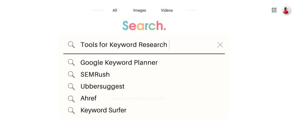 Tools for Keyword Research - SEO Institute Pune